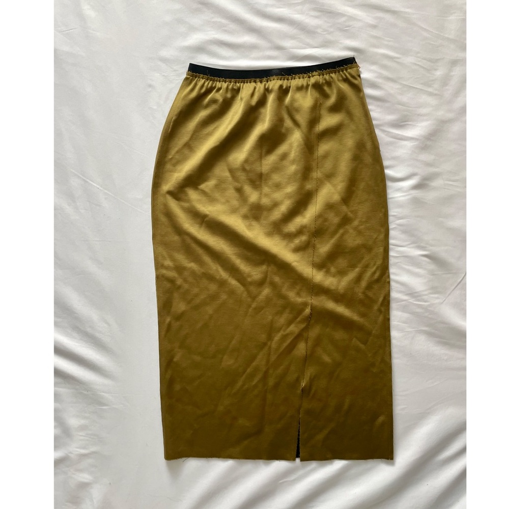 Korean brand J. Chung chartreuse skirt